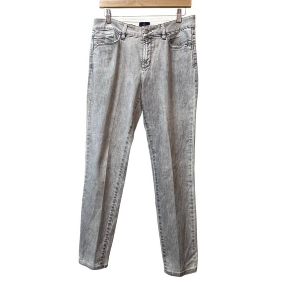 NYDJ Women's Ankle Jeans Gray Wash Denim Lift Tuck Technology Slim Leg Size 8 - Picture 13 of 13